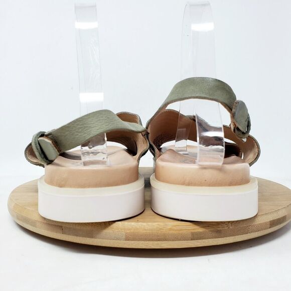 Miz Mooz Sandals Womens 42 Sage Green Leather Heel Strap Boho Summer Kind Shoes - Picture 7 of 12